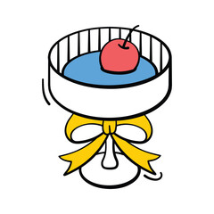 Fancy dessert bowl for Christmas and New Year party treats.