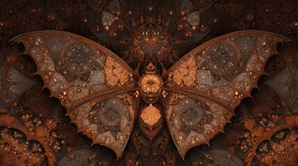 Ornate butterfly, detailed intricate design