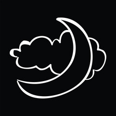 Halloween Moon And Cloud Icons