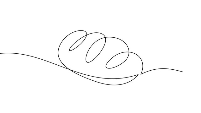 Continuous line art: snail vector illustration