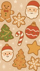 Fototapeta premium Festive holiday-themed mobile wallpaper