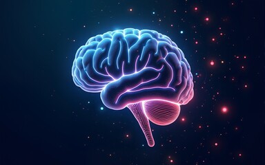 Obraz premium AI computing technology concept. AI brain with abstract digital background. editable stroke icons vector illustration. High quality