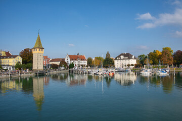 Bodensee, herbstlicher Blick auf Lindau