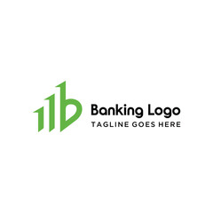 Modern Banking Initial Letter B with Upward Growth Arrows for financial growth success or business investment logo design