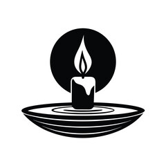 Candlelight Reflection Water Icon Design