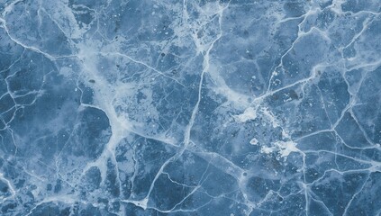 Obraz premium Frozen Veins, Blue Marble. An Abstract Texture, Veined Surface, Ice, Cracked.