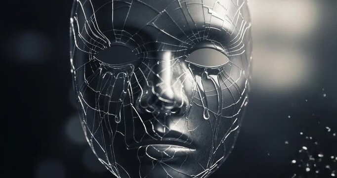 black and white mask