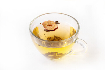 Korean Retinol Tea with jujube, green tea, asian herbs and rose, wellbeing healthy diet hot tasty tea drink for renewal anti-aging spa therapy