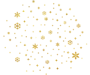 Christmas gold glitter stars snowflake circle confetti decoration