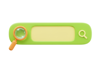 Isolated search bar mockup for user interface design and web development projects