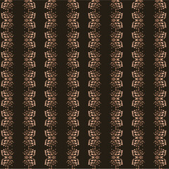 Baroque Rose Stripe Intricate Brown Floral Vertical Seamless Decorative Pattern for Luxury Packaging Home Decor Interior Wallpaper