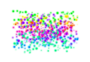 Abstract bokeh lights sparkling rainbow colors festive celebration dynamic background isolated on transparent background Hand Draw