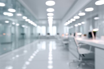 Fototapeta premium Blurred modern office interior