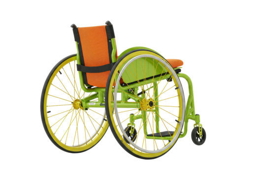 Isolated lightweight wheelchair, designed for mobility, accessibility, and ergonomic comfort