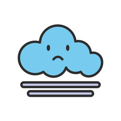 Weather forecast icons, colorful weather icons, Weather icons isolated on white background