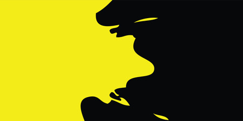 Abstract Black and Yellow Dirty Grunge Background with Halftone Effect. vector ilustration