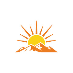 Mountain Sunset Sunrise Adventure Logo