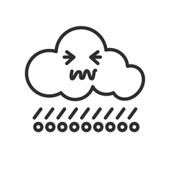 Weather line icon. weather forecast icon. Cloud logo. Weather, clouds, sunny day, moon, snowflakes, wind, sunny day.