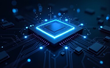 Artificial Intelligence, AI chip icon. High quality