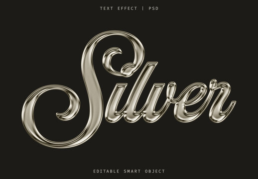 Vintage Silver Text Effect