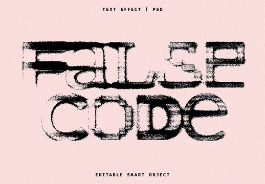 Black Faulty Text Effect