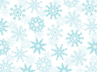 幻想的な雪の結晶の背景　ホワイト