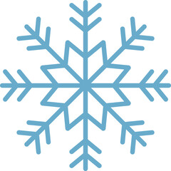 雪の結晶のアイコン　ブルー