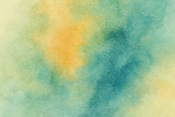 Green and Yellow Watercolor Abstract Background Texture