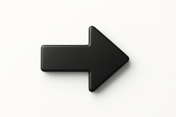 A black arrow pointing to the right on a white background, template, sign, pointer, direction, movement