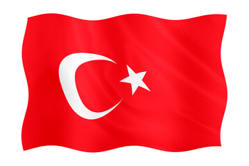 Digital composite. Flag of Turkey On October 29th Turkey celebrates Republic Day Cumhuriyet BayramıTurkije, Turkish,