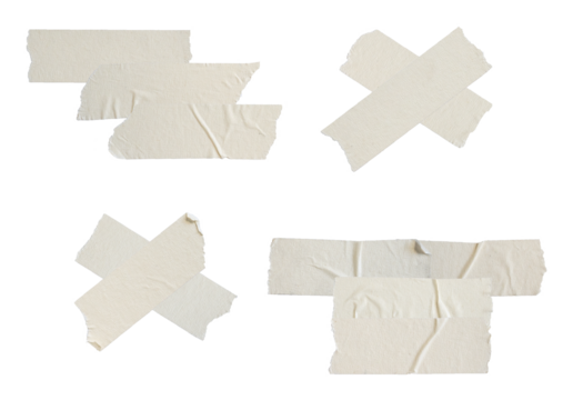 arrangement of crossed and parallel masking tape strips isolated on black offering diverse design resource for graphic projects and mockup creation