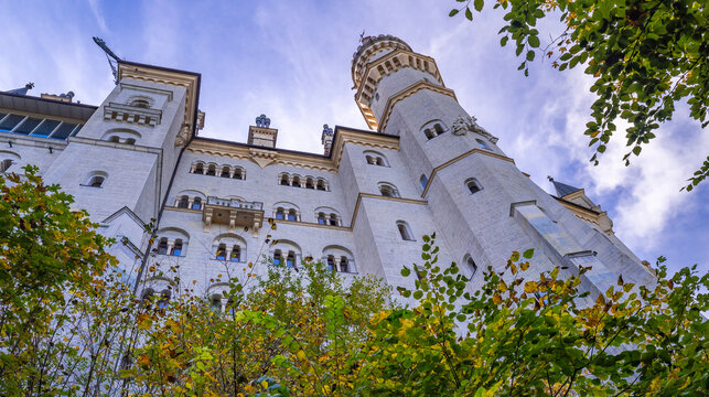 Neuschwanstein Castle, 19th Century Neo-Romanesque Neo-Gothic Style Palace, Schwangau, F&uuml;ssen, Ostallg&auml;u, Bavaria, Germany, Europe