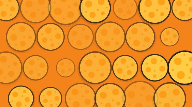 Moon patern on an orange background suitable for abstract design projects, graphic patterns, and backgrounds.
