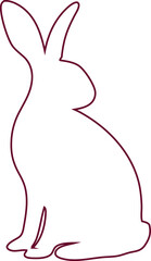 Minimalist rabbit vector logo. Clean outline style suitable for Easter cards, posters, or web icons.