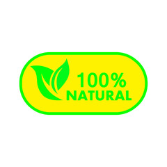 Eco icon with green leaf. Isolated on white background.