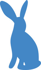 Bunny sitting silhouette icon. Simple vector design perfect for eco or kids themes.