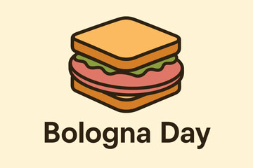 Bologna Day Flat Vector Illustration with Food Icon
