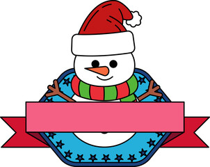 logotype of a cartoon snowman