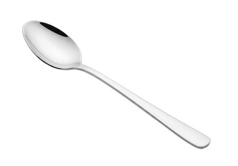 Isolated Elegant metal spoon, close-up studio shot, perfect for food photography and design work