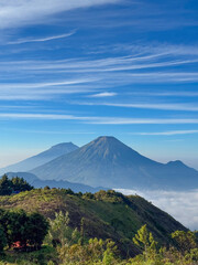 Fototapeta premium Natural scenery at the top of Mount Prau