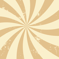 Groovy sunburst. Grunge background with rays. Vector