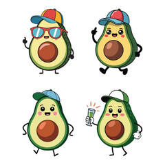 Kawaii Avocado Art