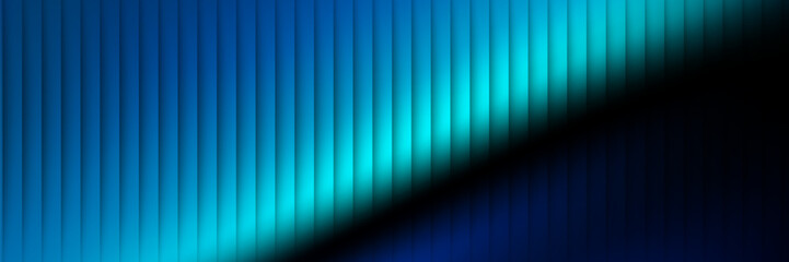 Black and blue glowing ribbed vector abstract background.
