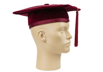 Isolated graduation cap, academic achievement, educational pursuit, attainment of knowledge