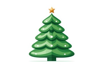 Obraz premium A christmas tree plant fir white background.