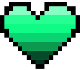 Obraz premium Heart Pixel Cute icon element 