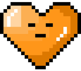 Obraz premium Heart Pixel Cute icon element 