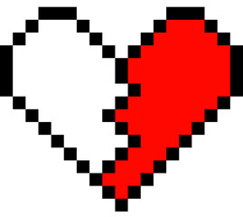 Heart Pixel Cute icon element 