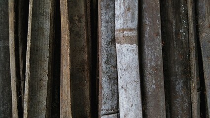 Aged and Weathered Vertical Bamboo Planks Texture