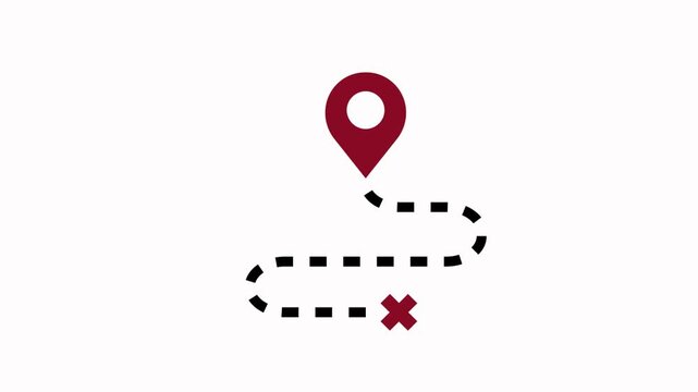 Pin map icon animation design simple